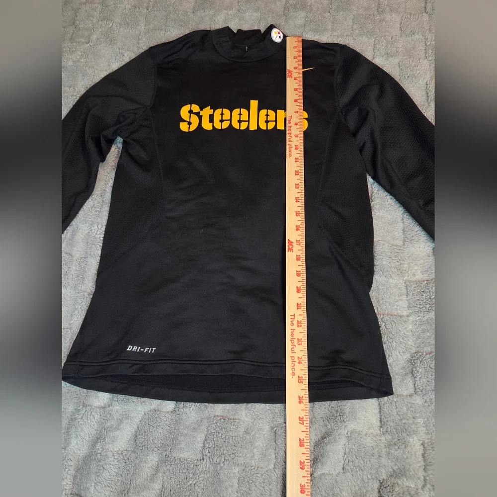 Nike Pittsburgh Steelers Shirt Men's Size S Black On Field Long Sleeve 2-Sided - Picture 4 of 12